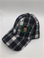 Cappello baseball tartan bianco alloro & pallone
