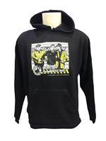 Felpa con cappucccio nero vestirsi bene comportarsi male