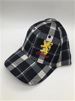 Cappello baseball tartan bianco logo
