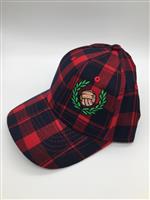 Cappello baseball tartan rosso alloro & pallone