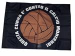 Bandiera contro il calcio moderno nera 70 x 100 cm