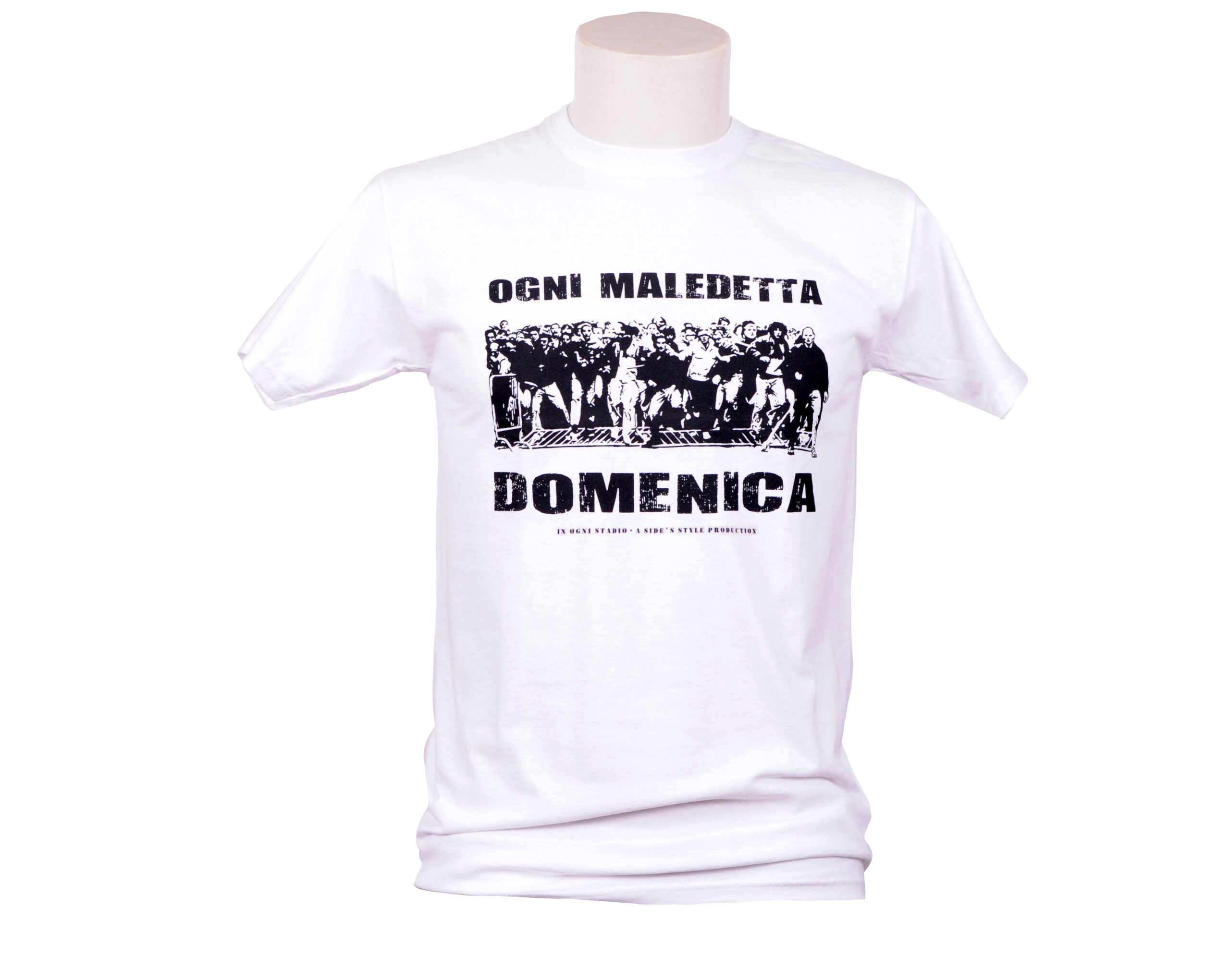 T-shirt Any Given Sunday 'Maledetta Domenica' - Manches Courtes, Coton, Graphique Bleu - Neuf Avec étiquettes
