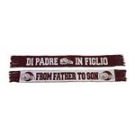 Sciarpa in lana di padre in figlio granata