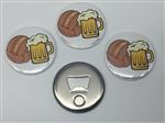 Apribottiglia-magnete calcio & birra
