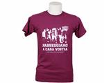 T-shirt passeggiamo a casa vostra granata