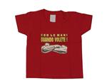 T-shirt bimbo rossa con le mani quando volete