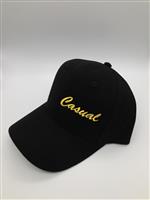 Cappello baseball nero casual giallo