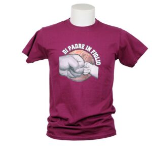T-shirt di padre in figlio granata