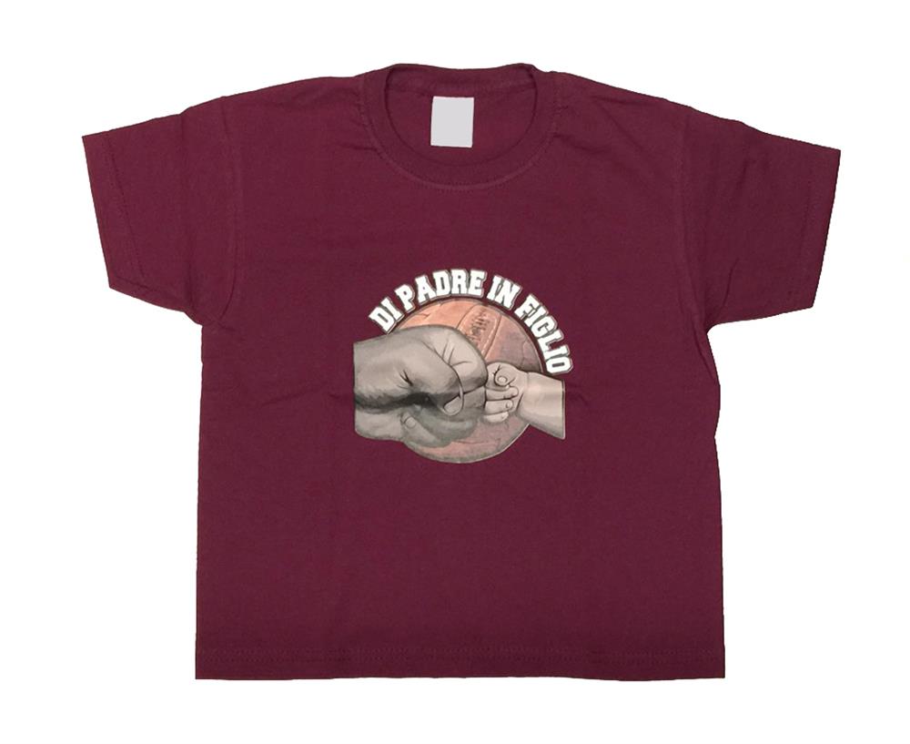 T-shirt_bimbo_granata_di_padre_in_figlio T-shirt bimbo granata di padre in figlio - immagine 1