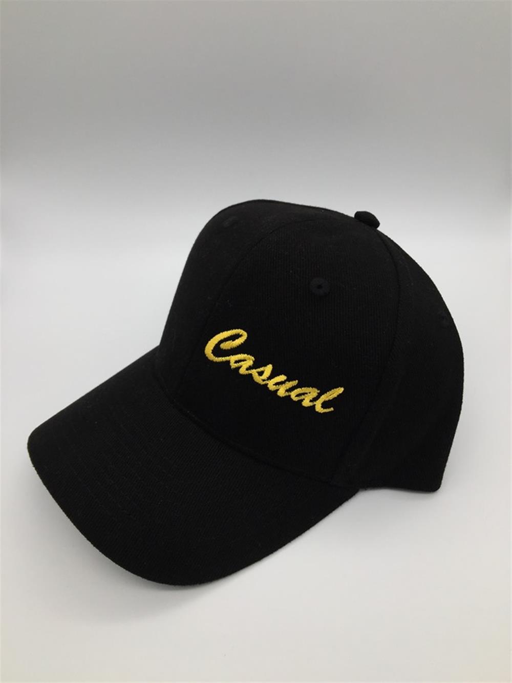 Cappello_baseball_nero_casual_giallo Cappello baseball nero casual giallo - immagine 1