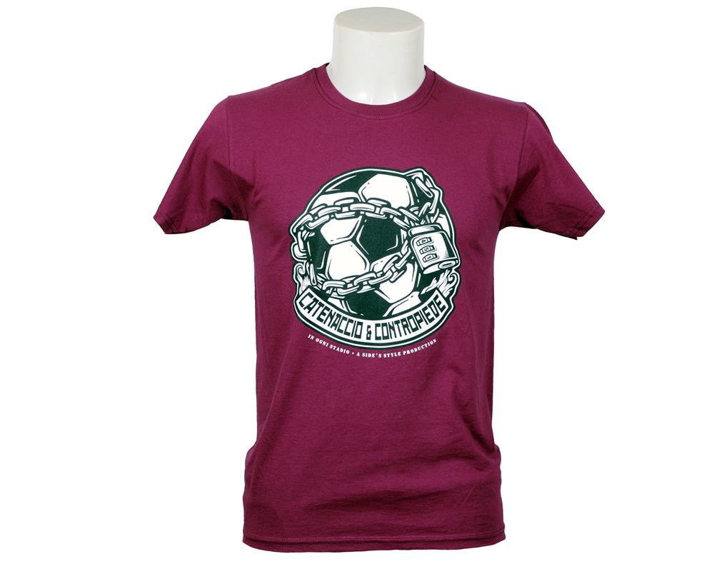 T-shirt_catenaccio__contropiede_granata T-shirt catenaccio & contropiede granata - Image 1