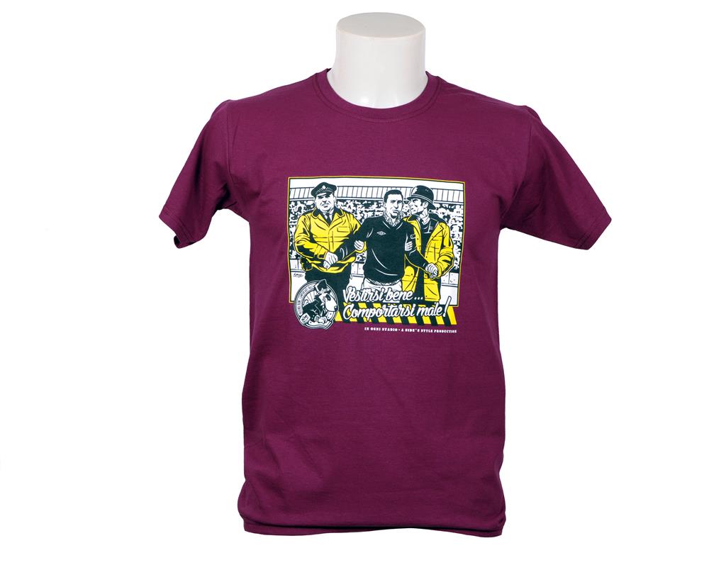 T-shirt_vestirsi_bene_comportasi_male_granata T-shirt vestirsi bene comportasi male granata - Image 1