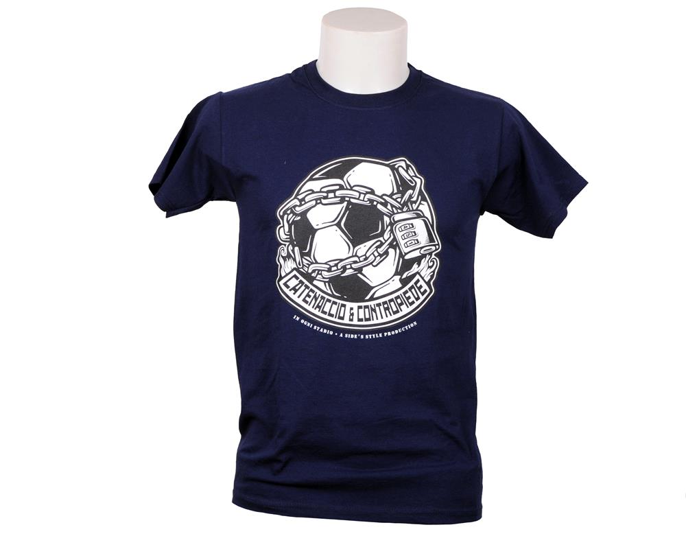 T-shirt_catenaccio__contropiede_blu T-shirt catenaccio & contropiede blu - immagine 1