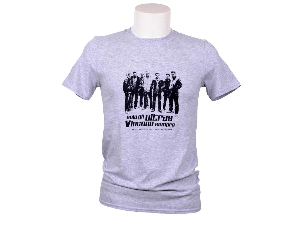 T-shirt_solo_gli_ultras_vincono_sempre_grigia T-shirt solo gli ultras vincono sempre grigia - Image 1