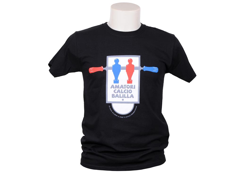T-shirt_amatori_calcio_balilla_nera T-shirt amatori calcio balilla nera - immagine 1