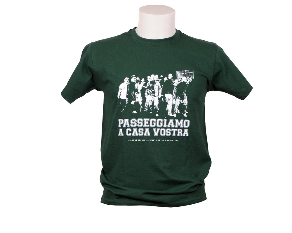 T-shirt_passeggiamo_a_casa_vostra_verde T-shirt passeggiamo a casa vostra verde - immagine 1