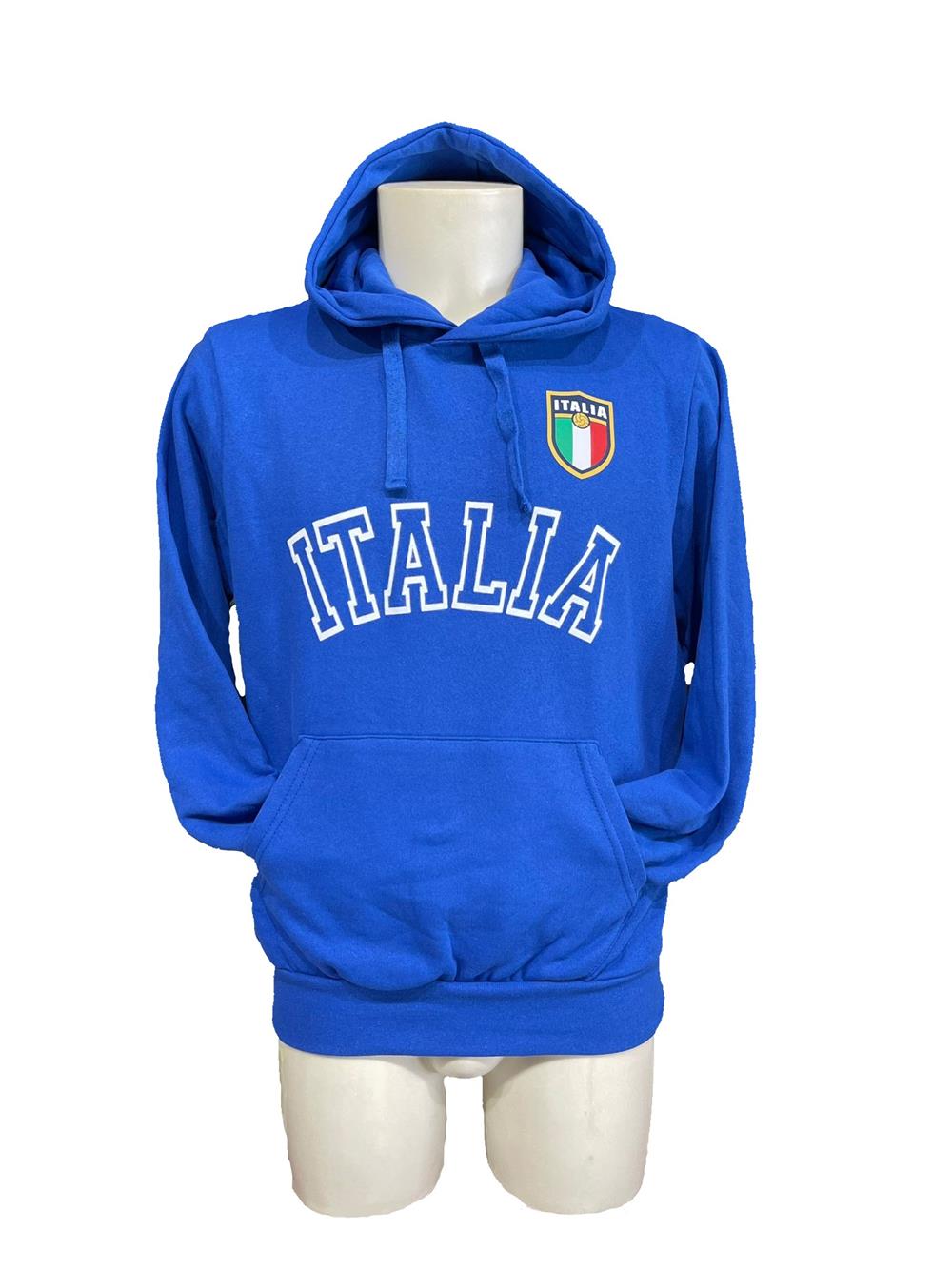 Felpa_con_cappucccio_azzurra_Italia Felpa con cappucccio azzurra Italia - Image 1