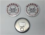 Apribottiglia-magnete warning